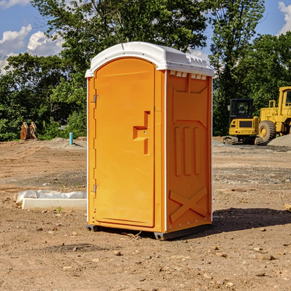 can i customize the exterior of the porta potties with my event logo or branding in Moorland IA